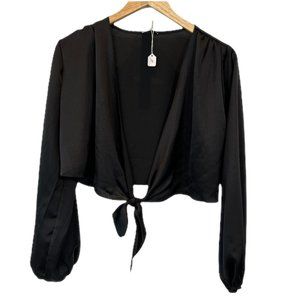 Crop Front Tie Blouse